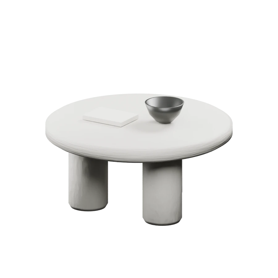 Sculptural limestone table, original Blender model